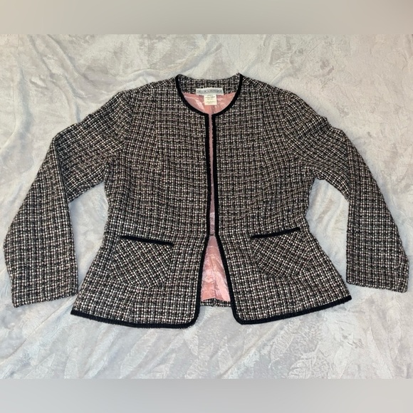 Vintage Jessica Howard Pink, Black & White Tweed Blazer Set - Picture 4 of 9